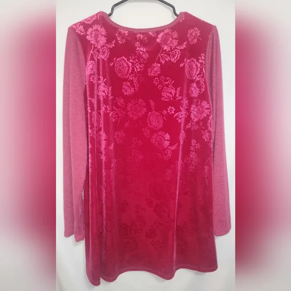 DG2 Vintage Pink Rose Velvet Knit Size Large - Picture 4 of 4